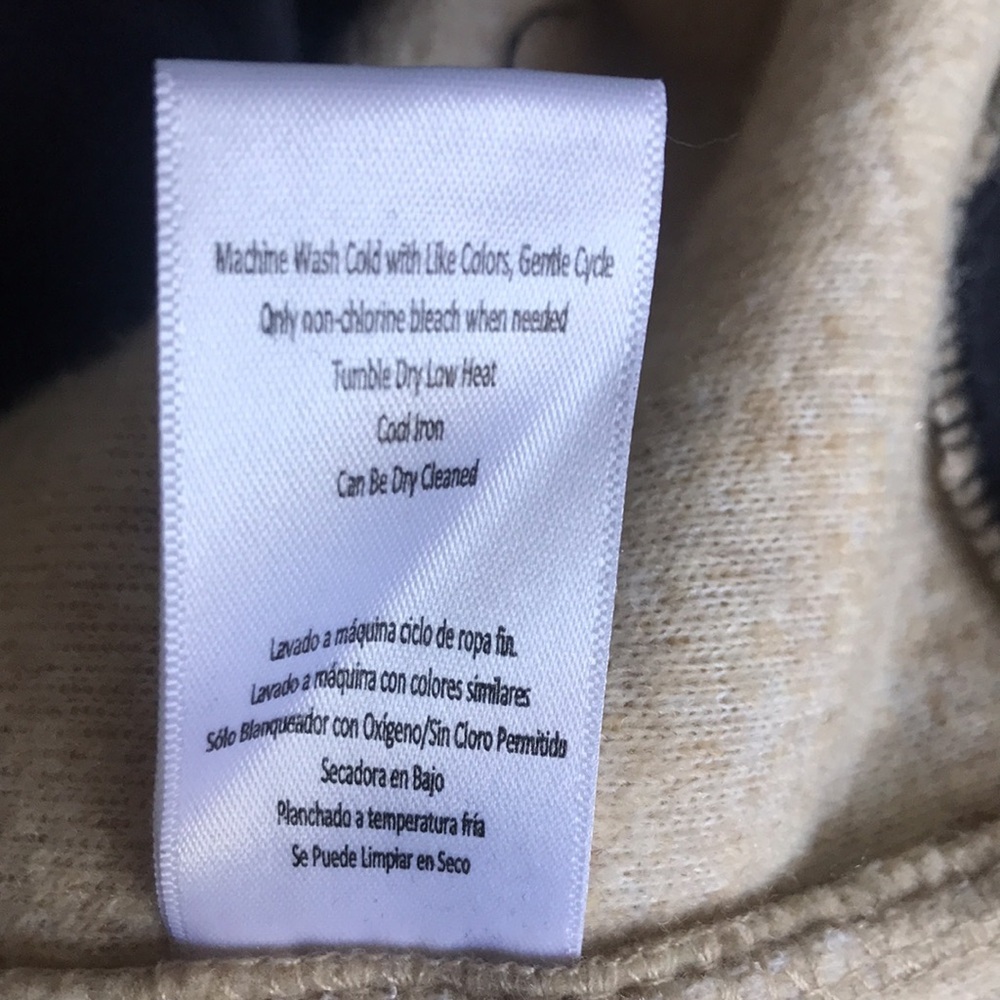 NWOT Vintage JACHS beige 1/4 button faux sherpa pull over mens sweatshirt size L - Picture 11 of 13